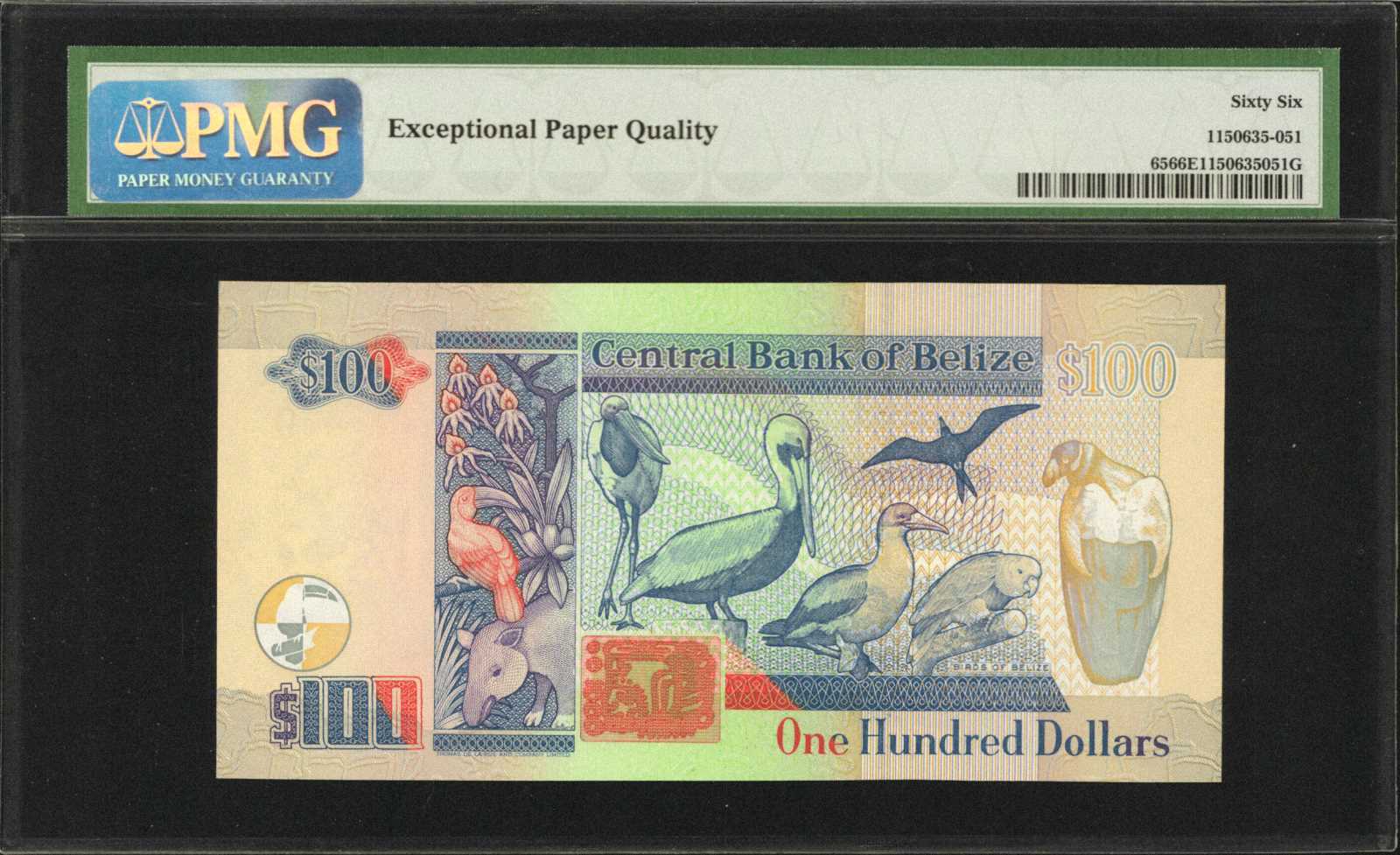 image for: Belize  100 dollars (B323az)