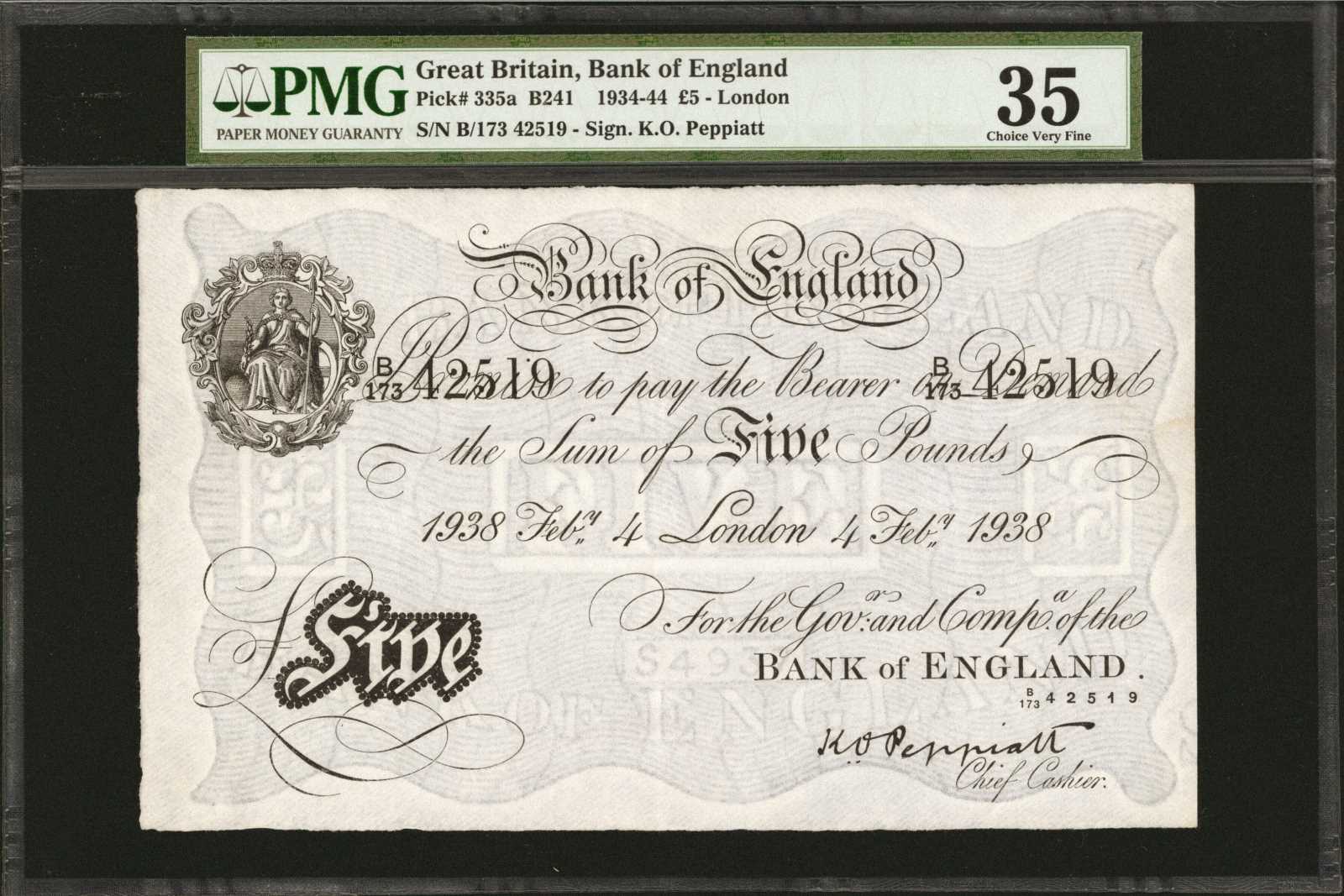 image for: United Kingdom  5 pounds (B161a20)