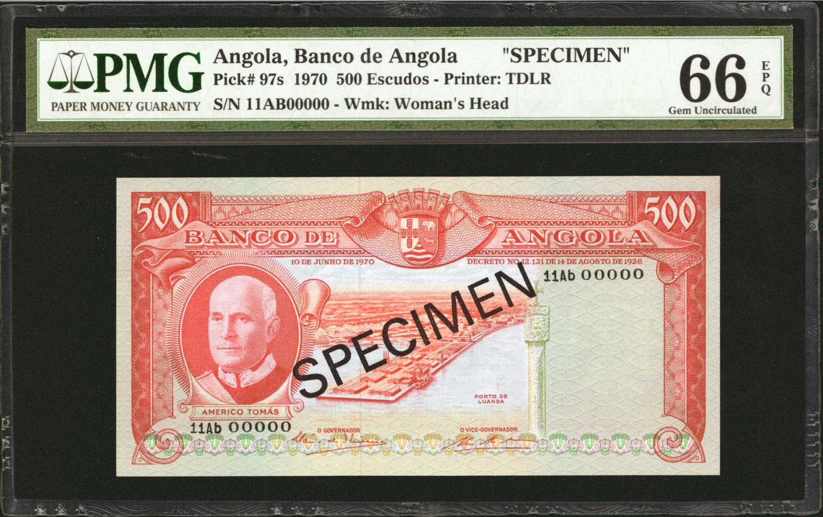 image for: Angola  500 escudos(B421bs1)