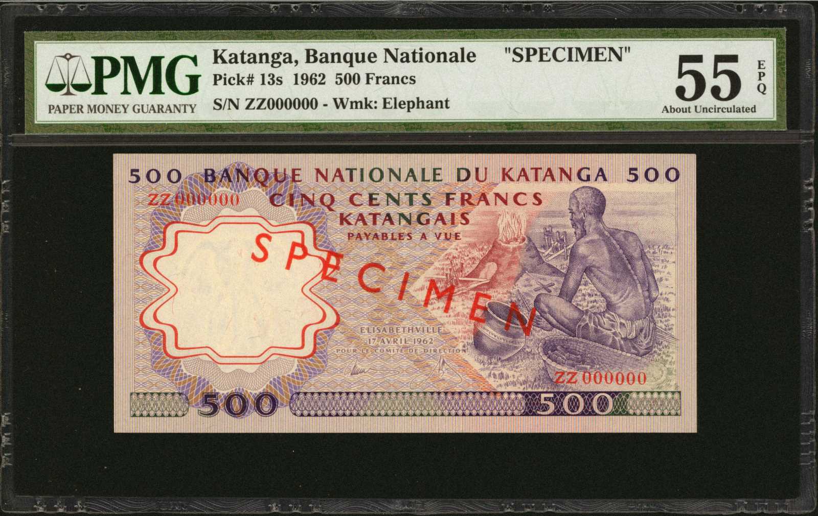 image for: Katanga  500 francs(B210a)