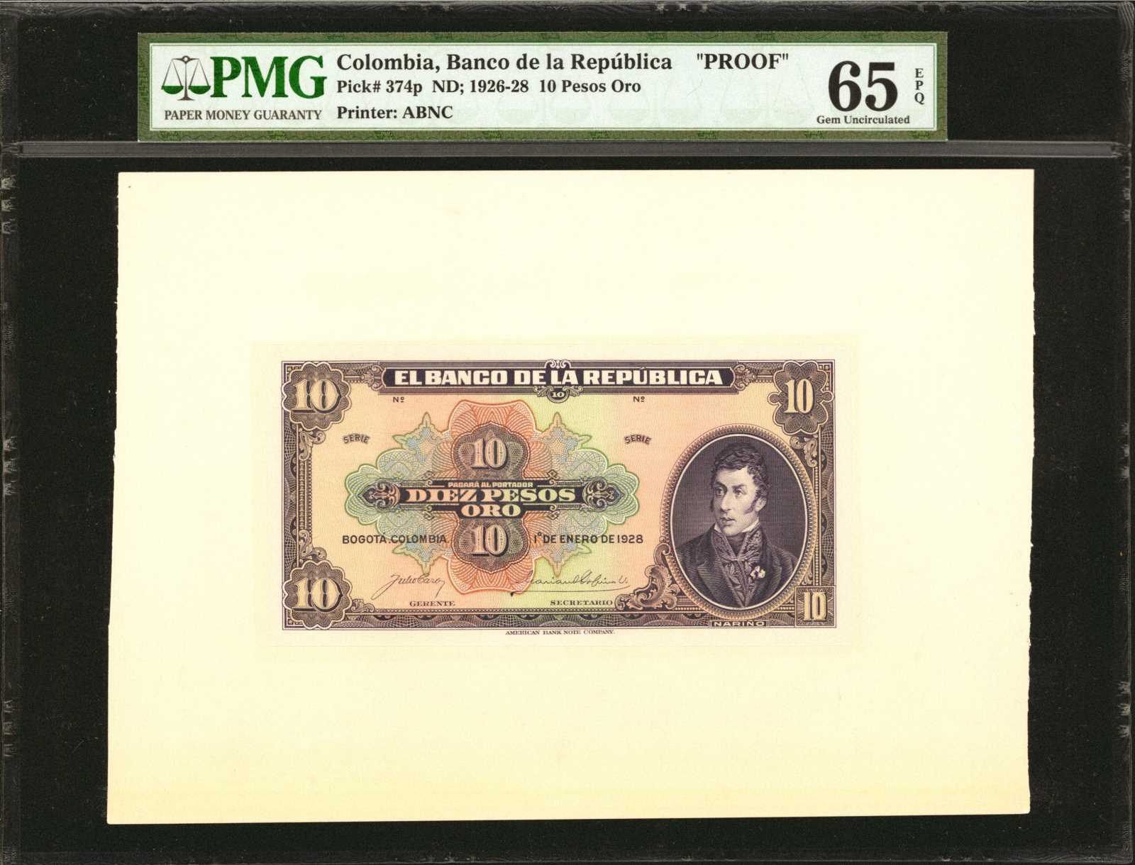 image for: Colombia  10 pesos oro(B915bp)