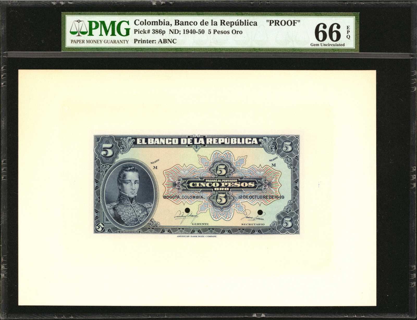 image for: Colombia  5 pesos oro(B924b)
