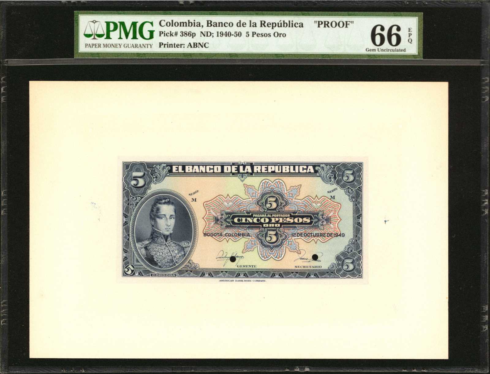 image for: Colombia  5 pesos oro(B924bs)