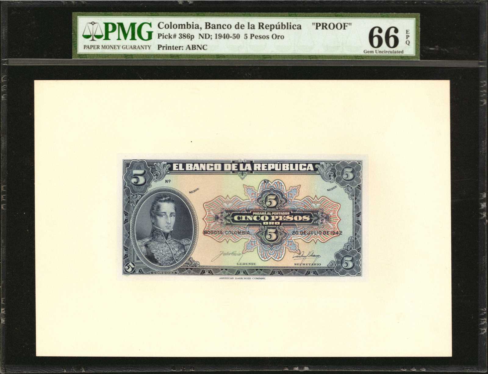 image for: Colombia  5 pesos oro(B924c)