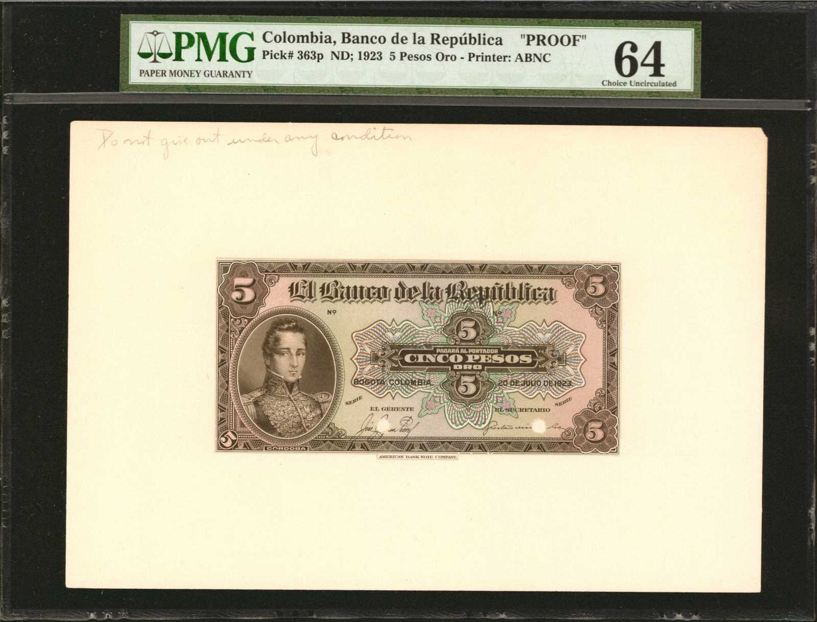 image for: Colombia  2 pesos oro(B913a)