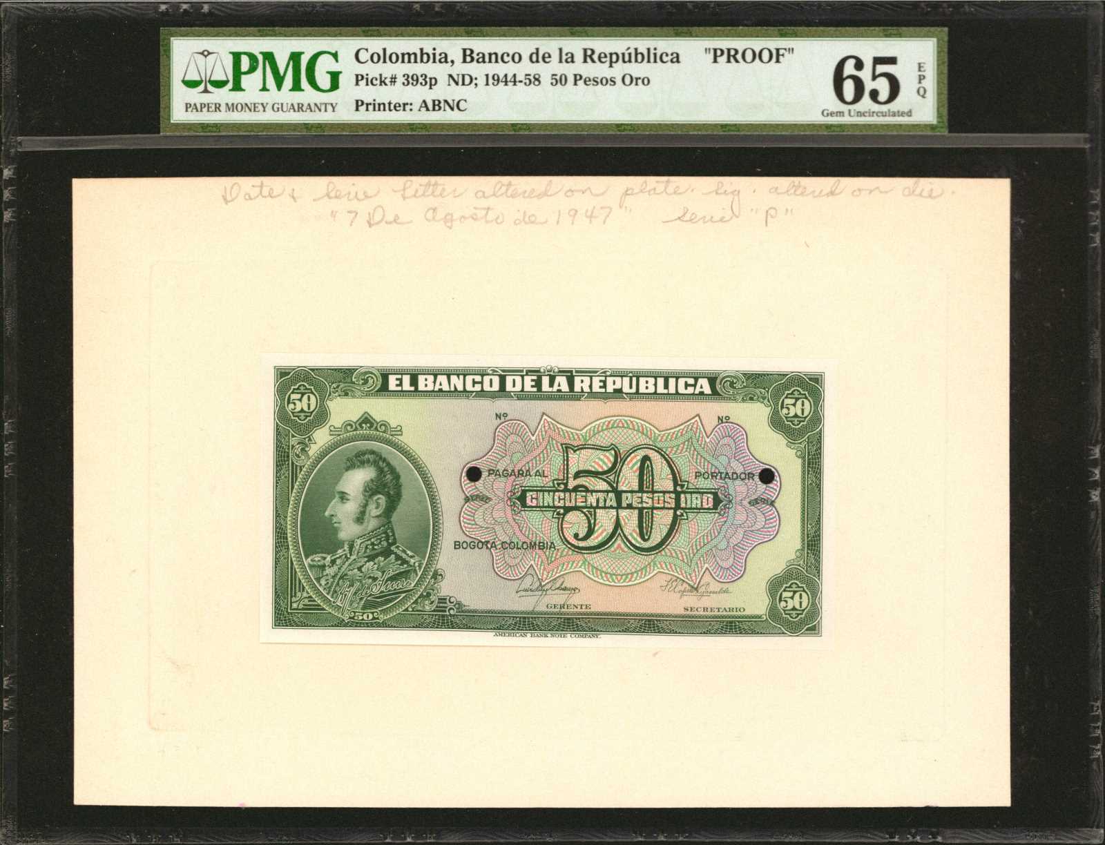 image for: Colombia  500 pesos oro(B929e)