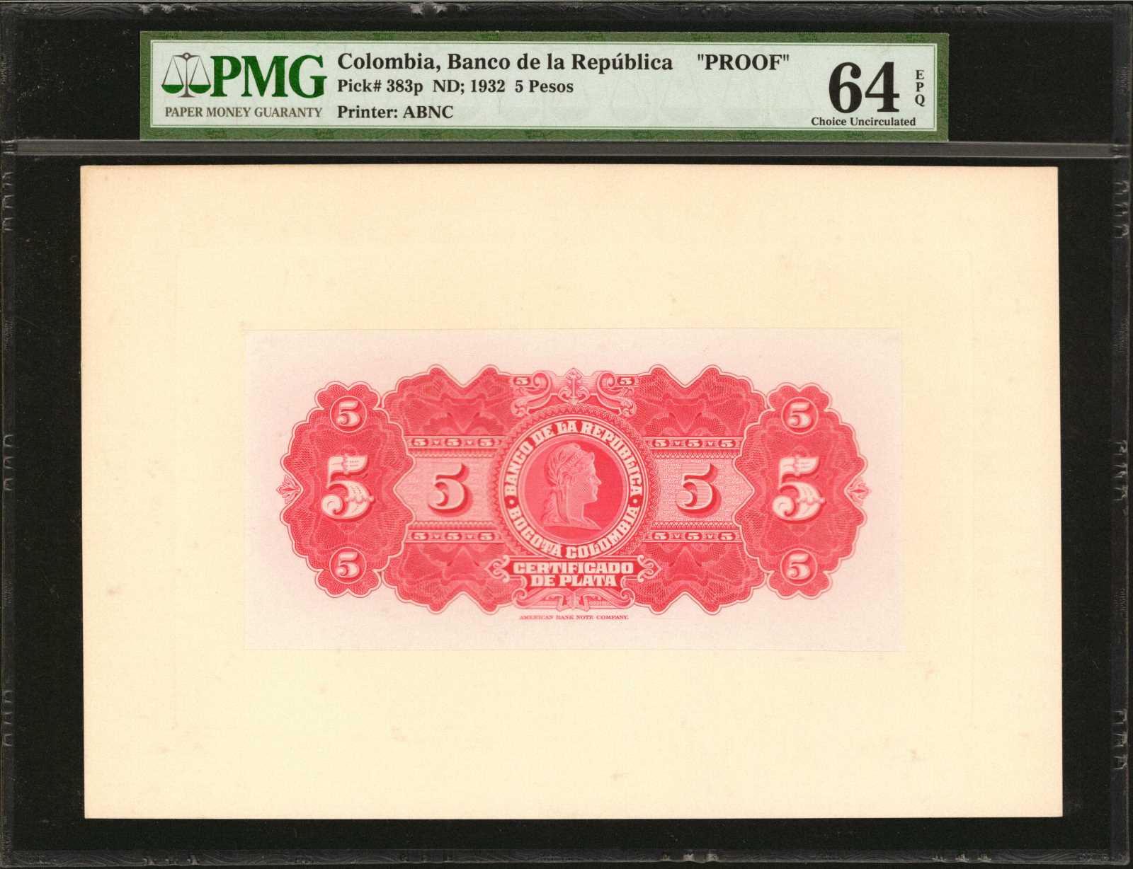 image for: Colombia  5 pesos plata(B933a)