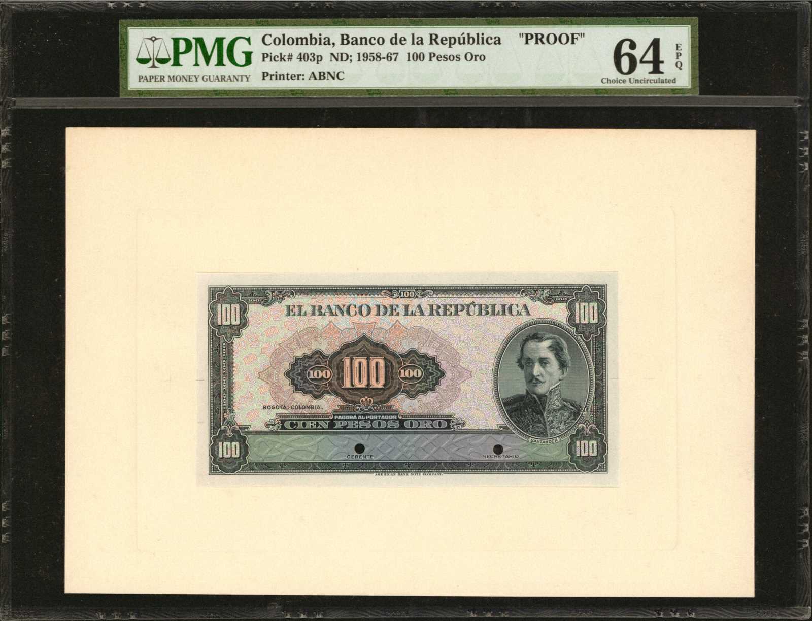 image for: Colombia  100 pesos oro(B944as)