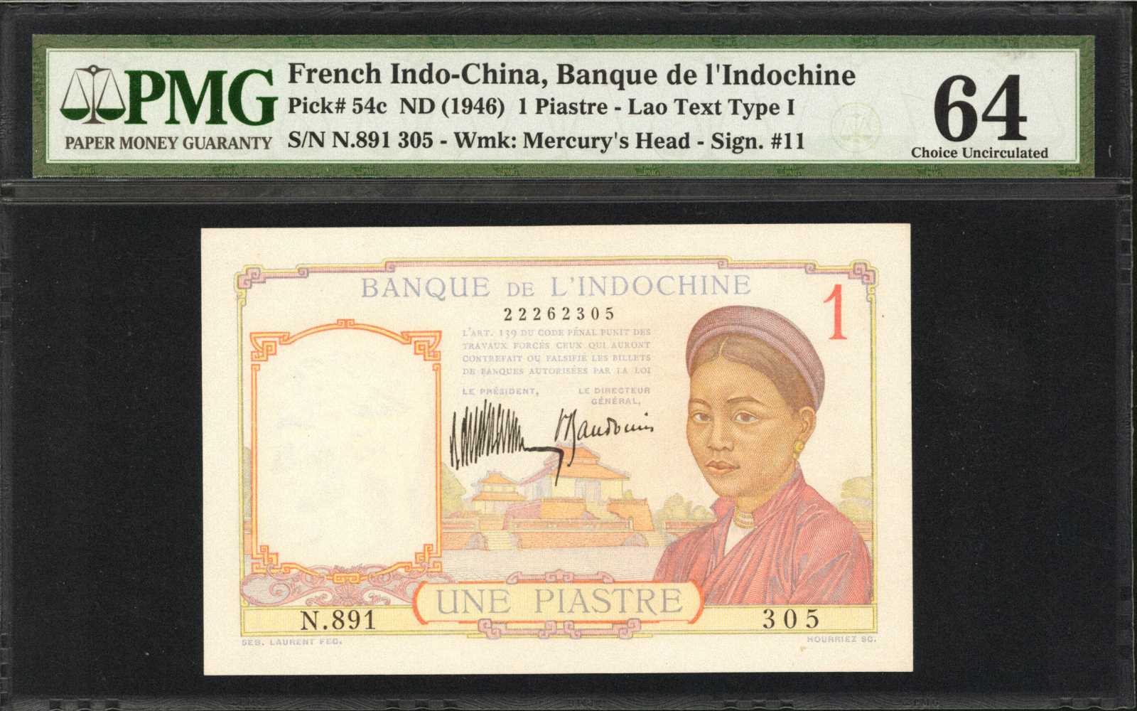 image for: French Indo-China  1 piastre(B141c)