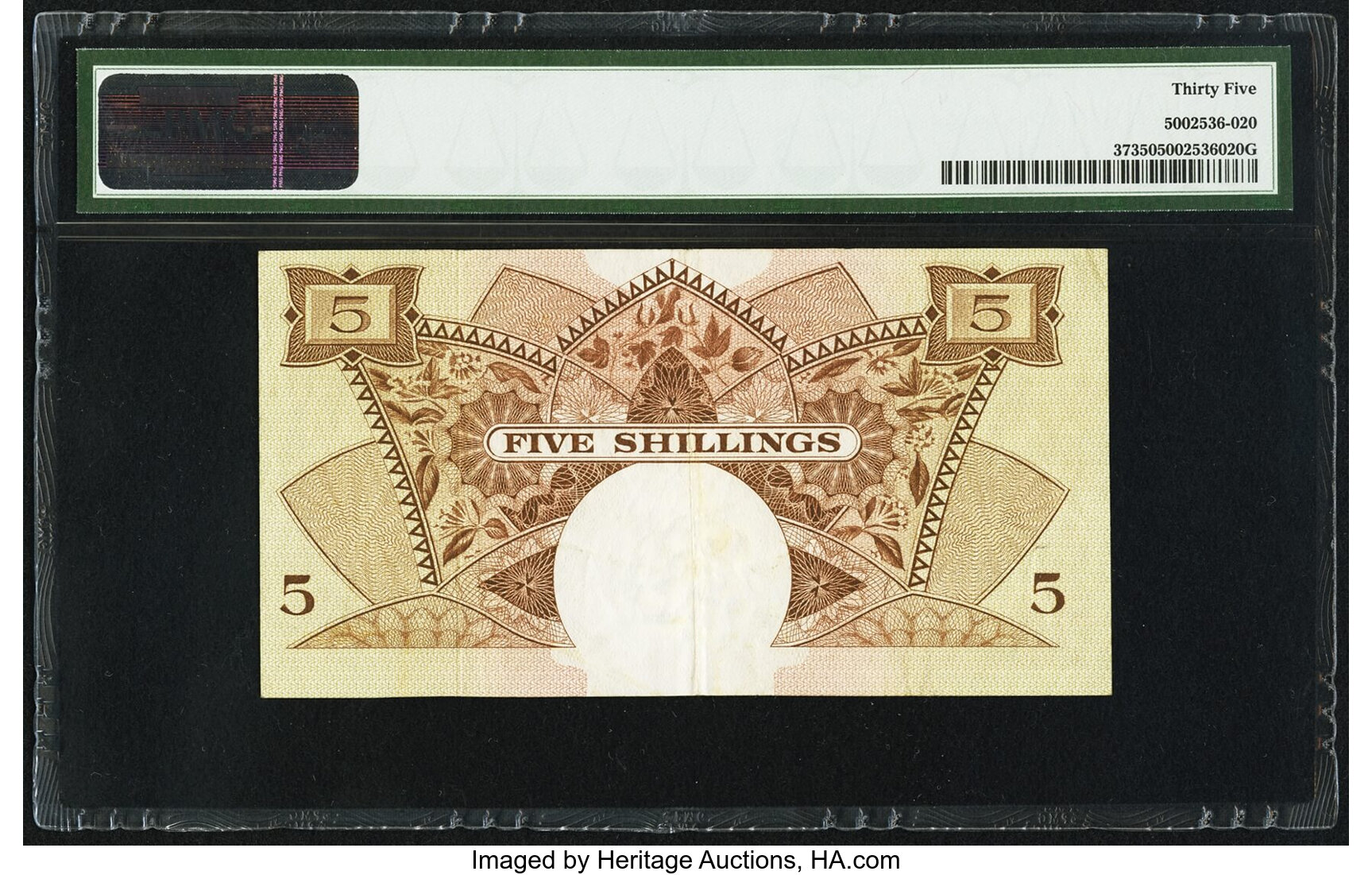image for: East Africa  5 shillings(B227a)