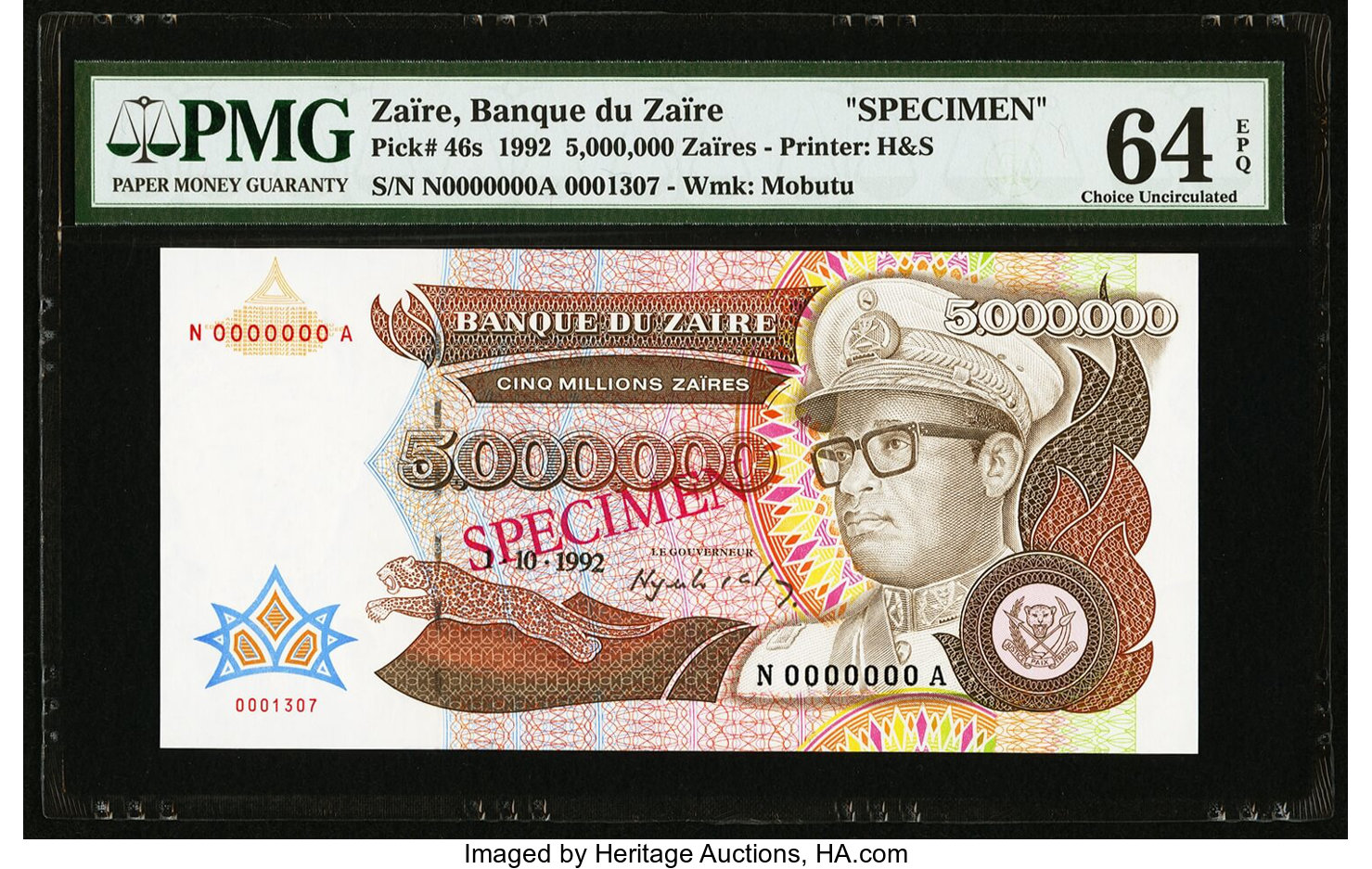 image for: Zaire  5,000,000 za?res(B130as)