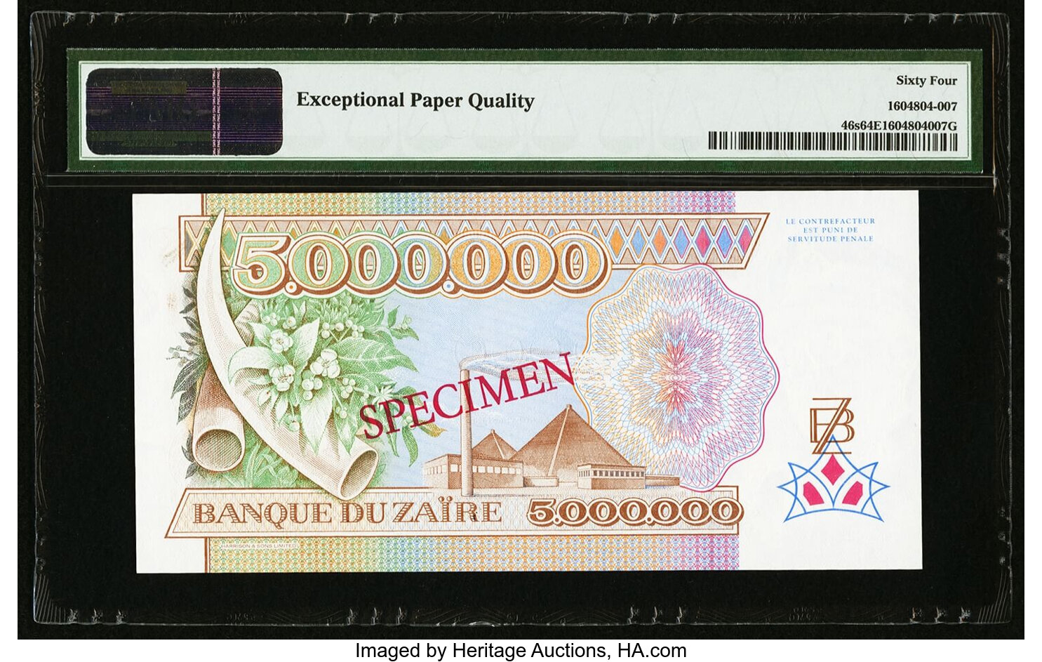 image for: Zaire  5,000,000 za?res(B130a)