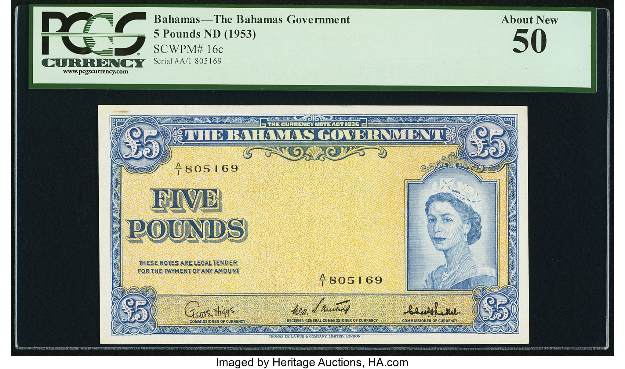 image for: Bahamas  5 pounds(B115d)