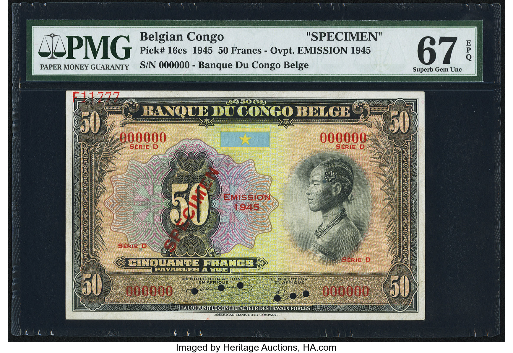 image for: Belgian Congo  50 francs(B218b)