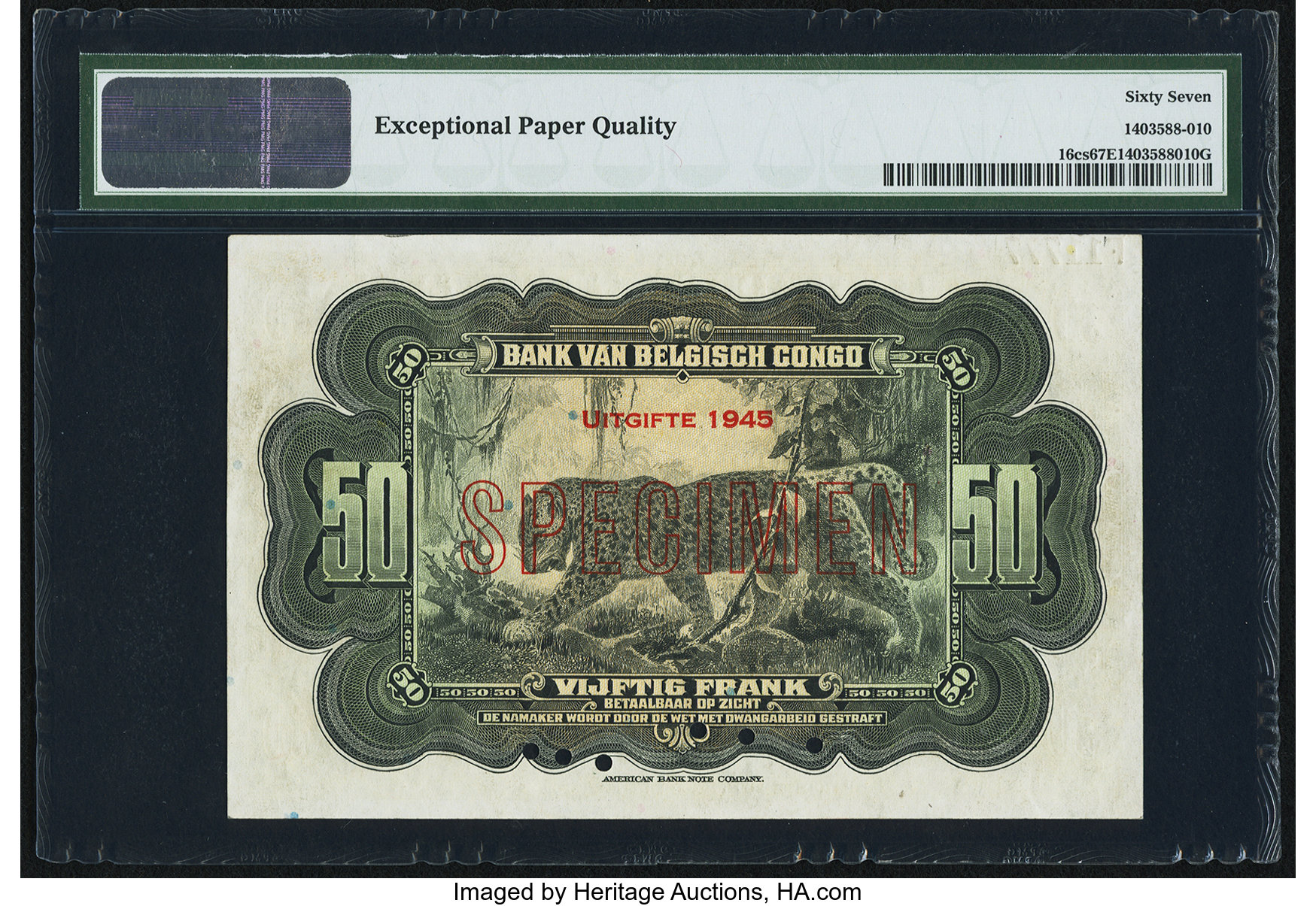 image for: Belgian Congo  50 francs(B218f)