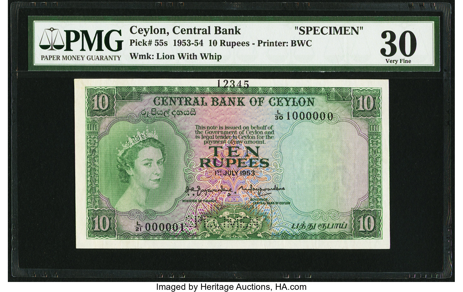 image for: Ceylon  10 rupees(B307t)