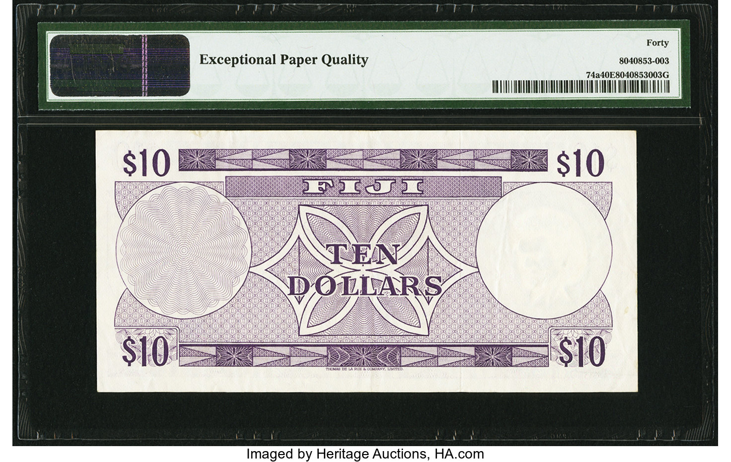 image for: Fiji  10 dollars (B405c)