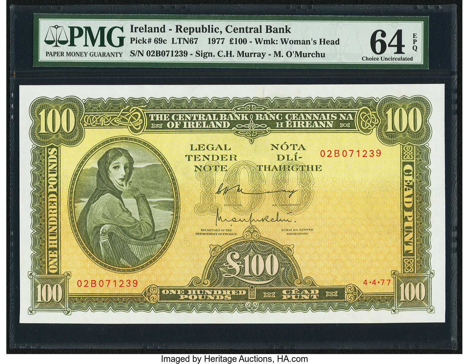 image for: Ireland, Republic of  100 pounds (B214as2)