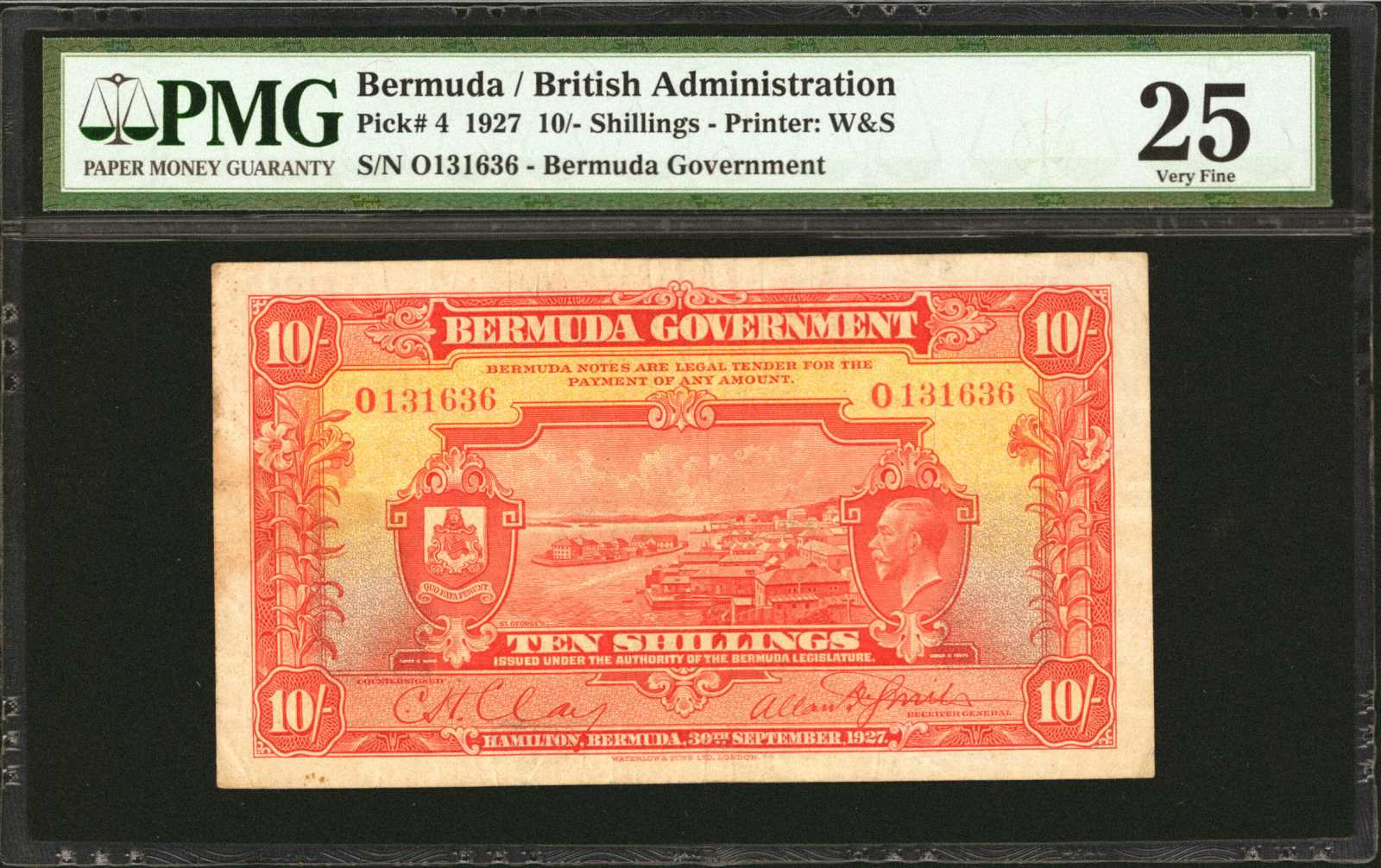 image for: Bermuda  10 shillings(B104a)