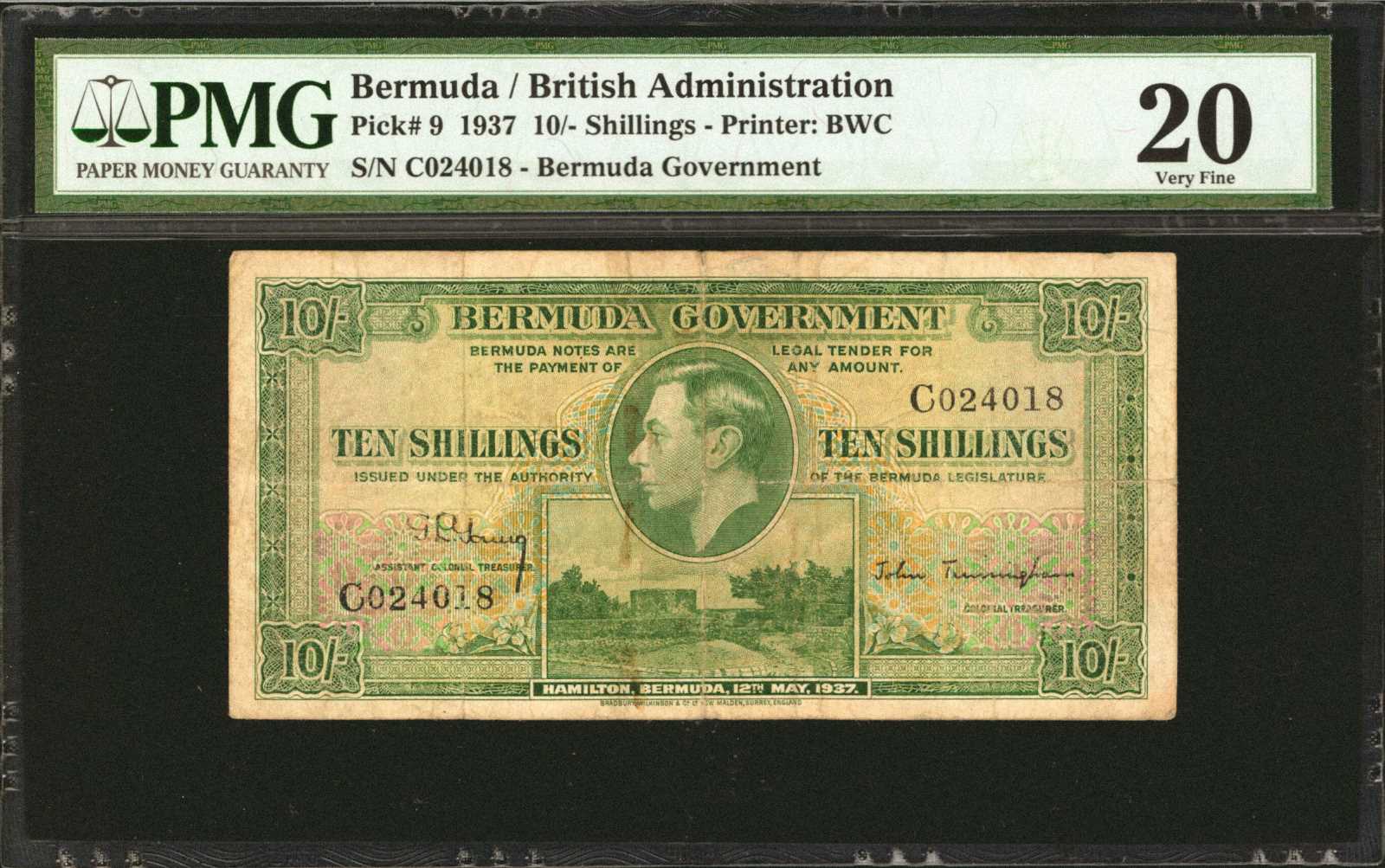 image for: Bermuda  10 shillings(B109as)