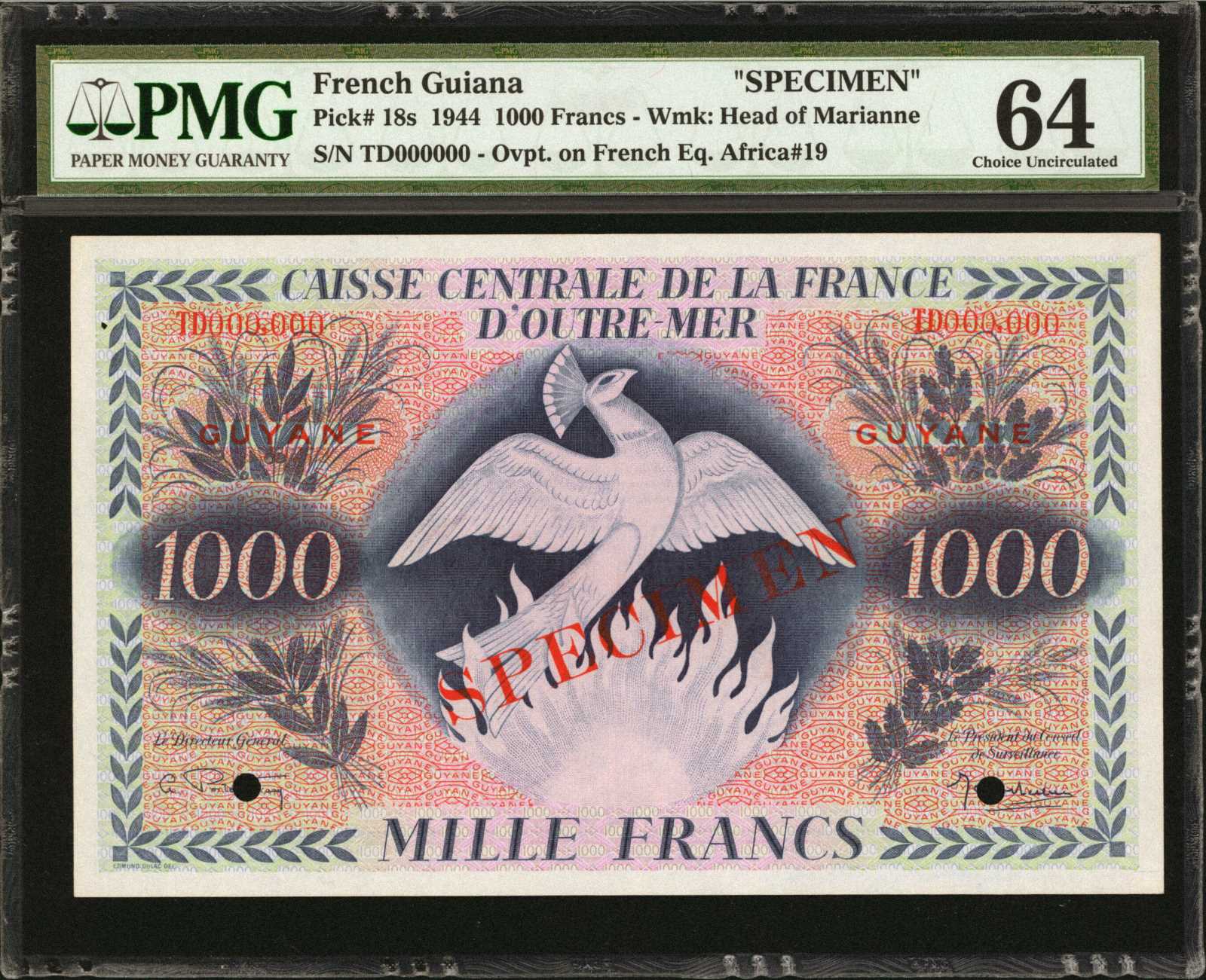 image for: French Guiana  1,000 francs (B402b)