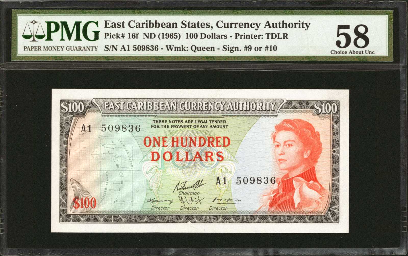 image for: East Caribbean States  100 dollars (B104a3)