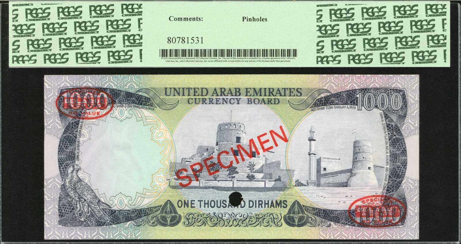 image for: United Arab Emirates  1,000 dirhams (B106as1)