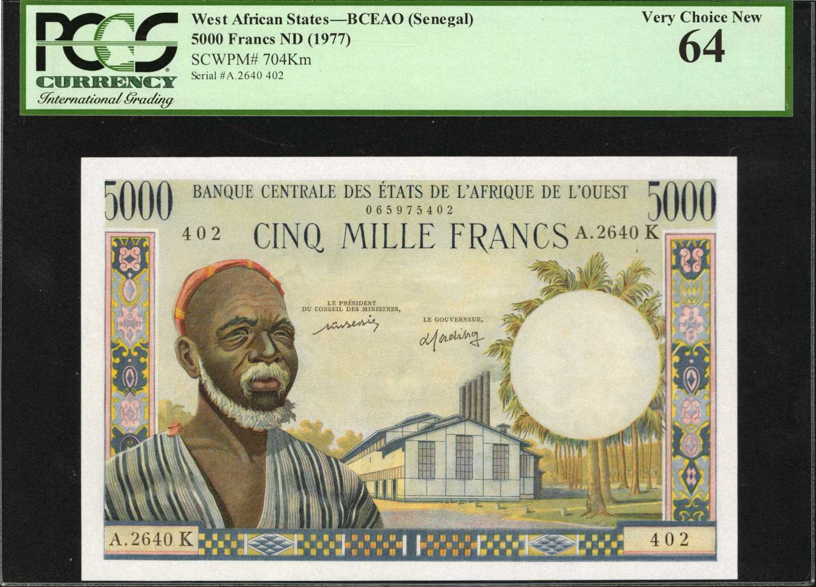 image for: West African States  5,000 francs (B109Kc)
