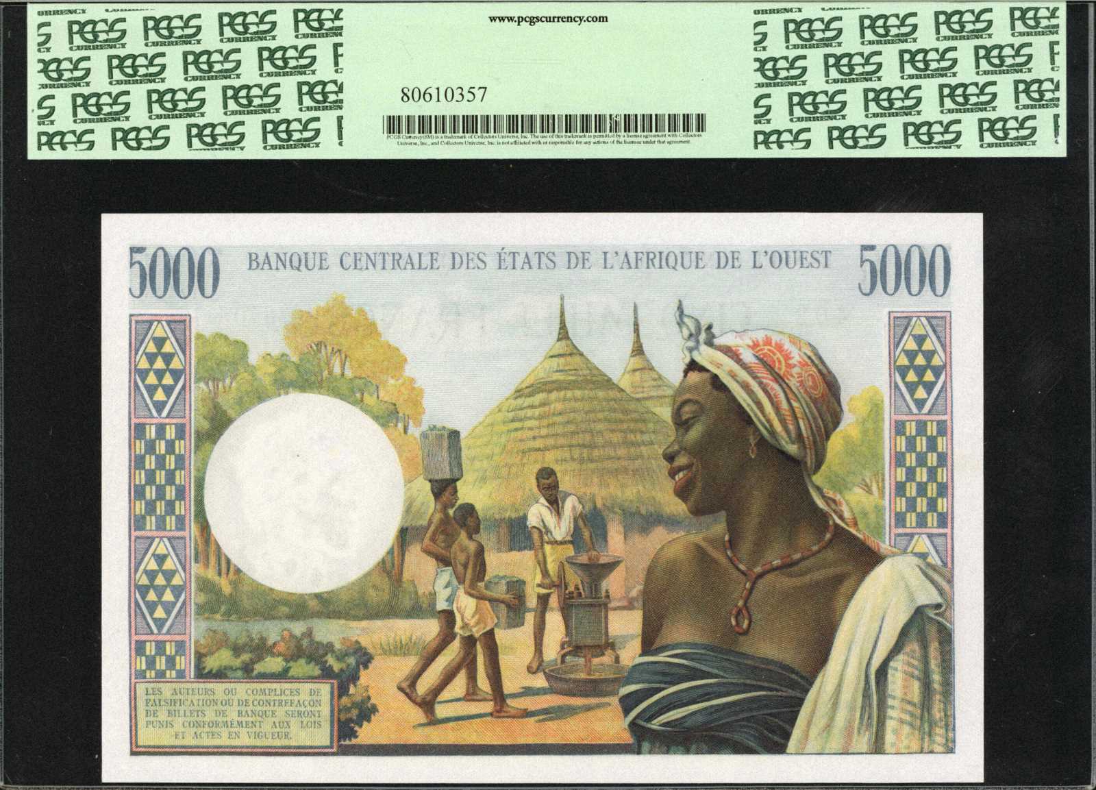 image for: West African States  5,000 francs (B109Ka)