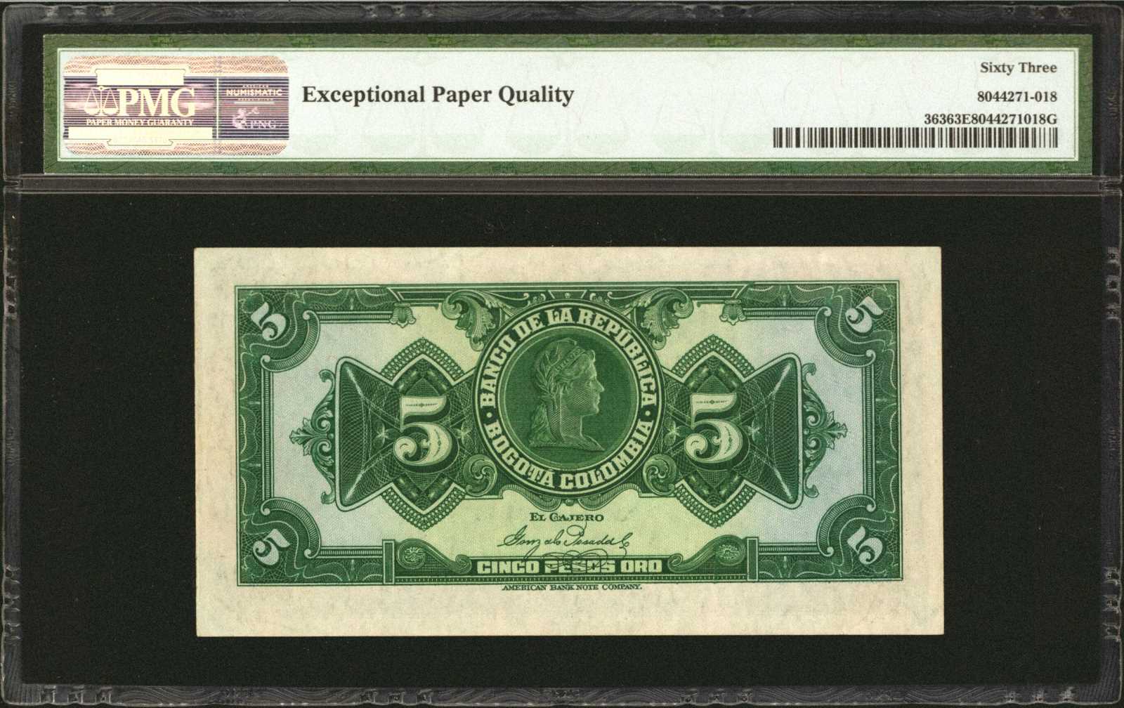 image for: Colombia  1 peso oro(B905ap1)