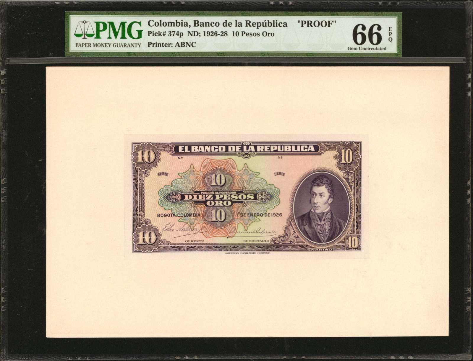 image for: Colombia  10 pesos oro(B915b)