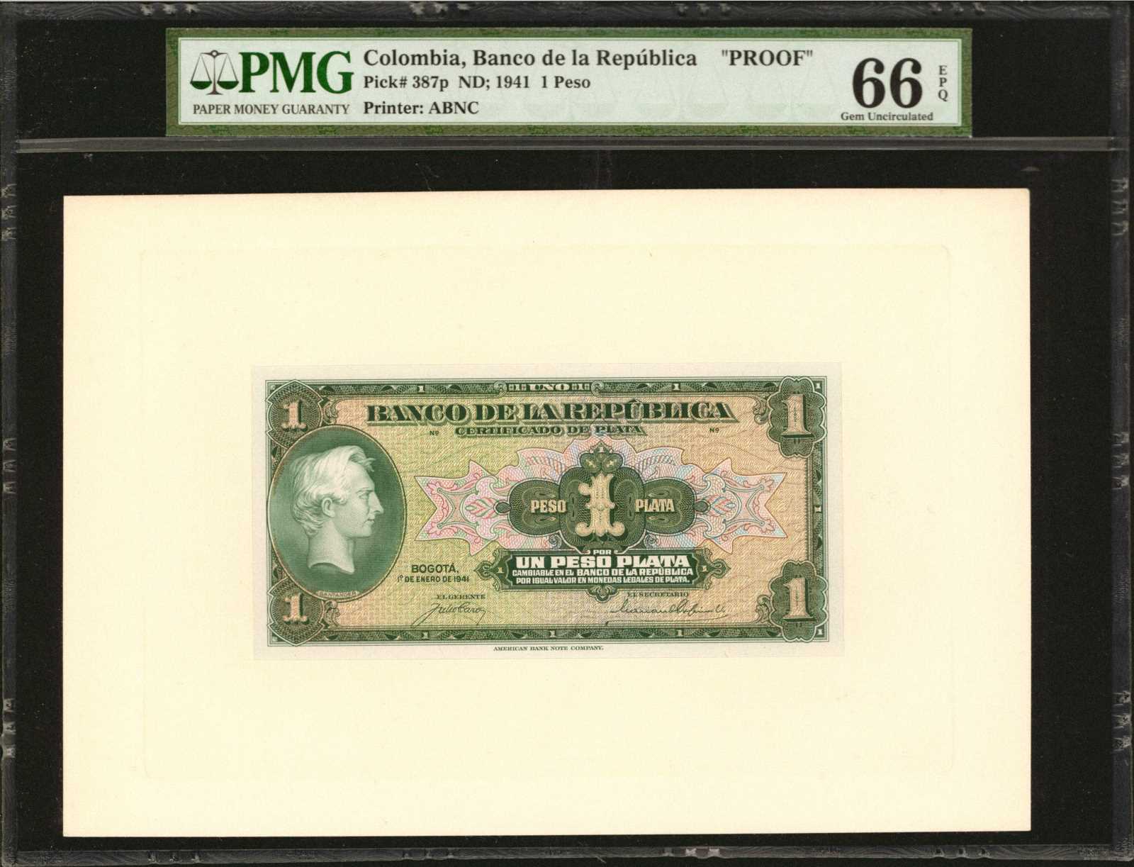 image for: Colombia  1 peso plata(B935ap)