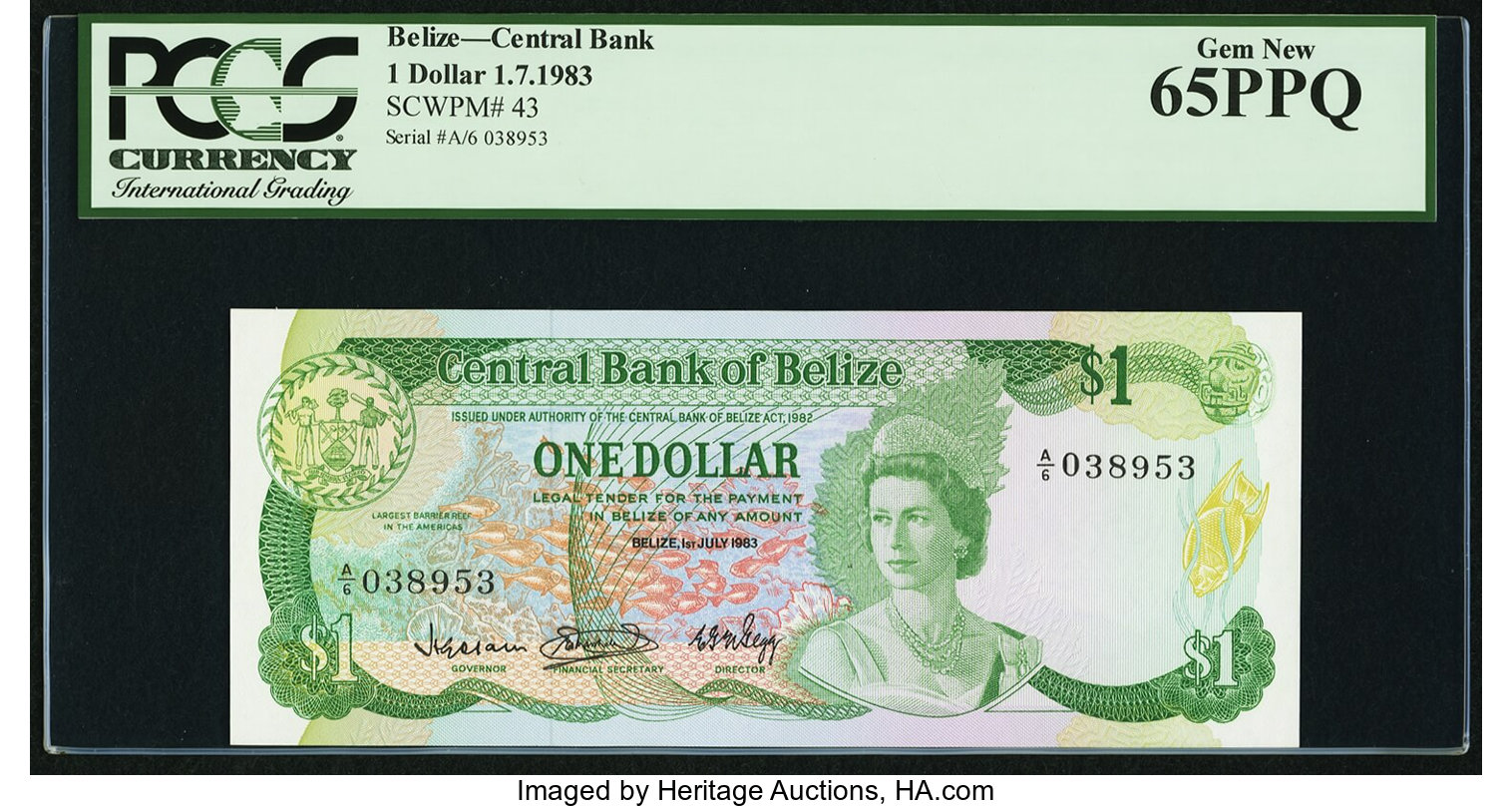 image for: Belize  1 dollar (B301as1)