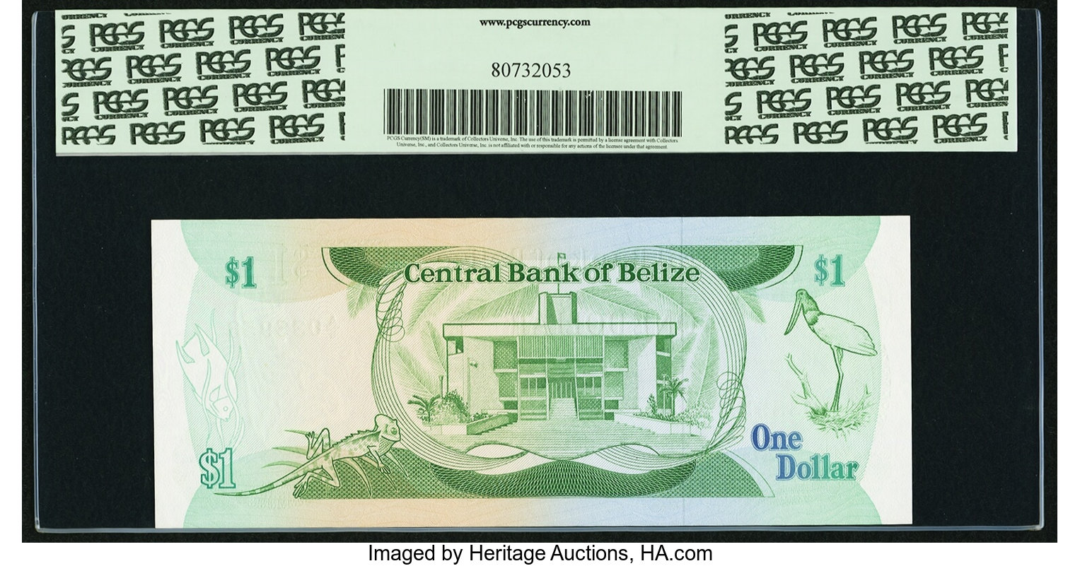 image for: Belize  1 dollar (B301a)