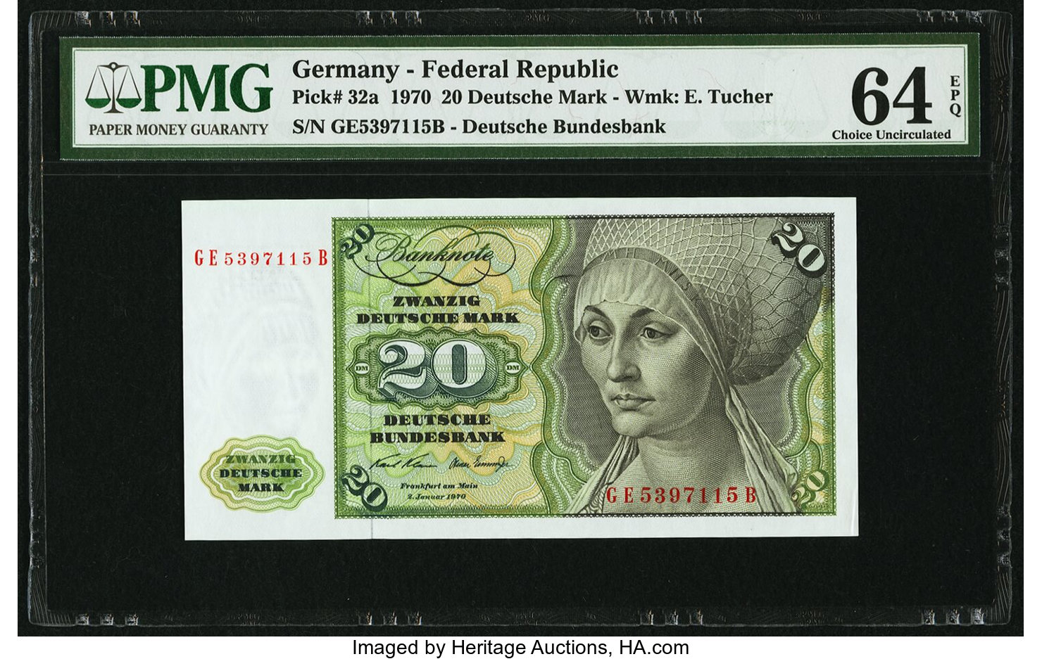 image for: Germany, Federal Republic of  20 deutsche mark (B203d)
