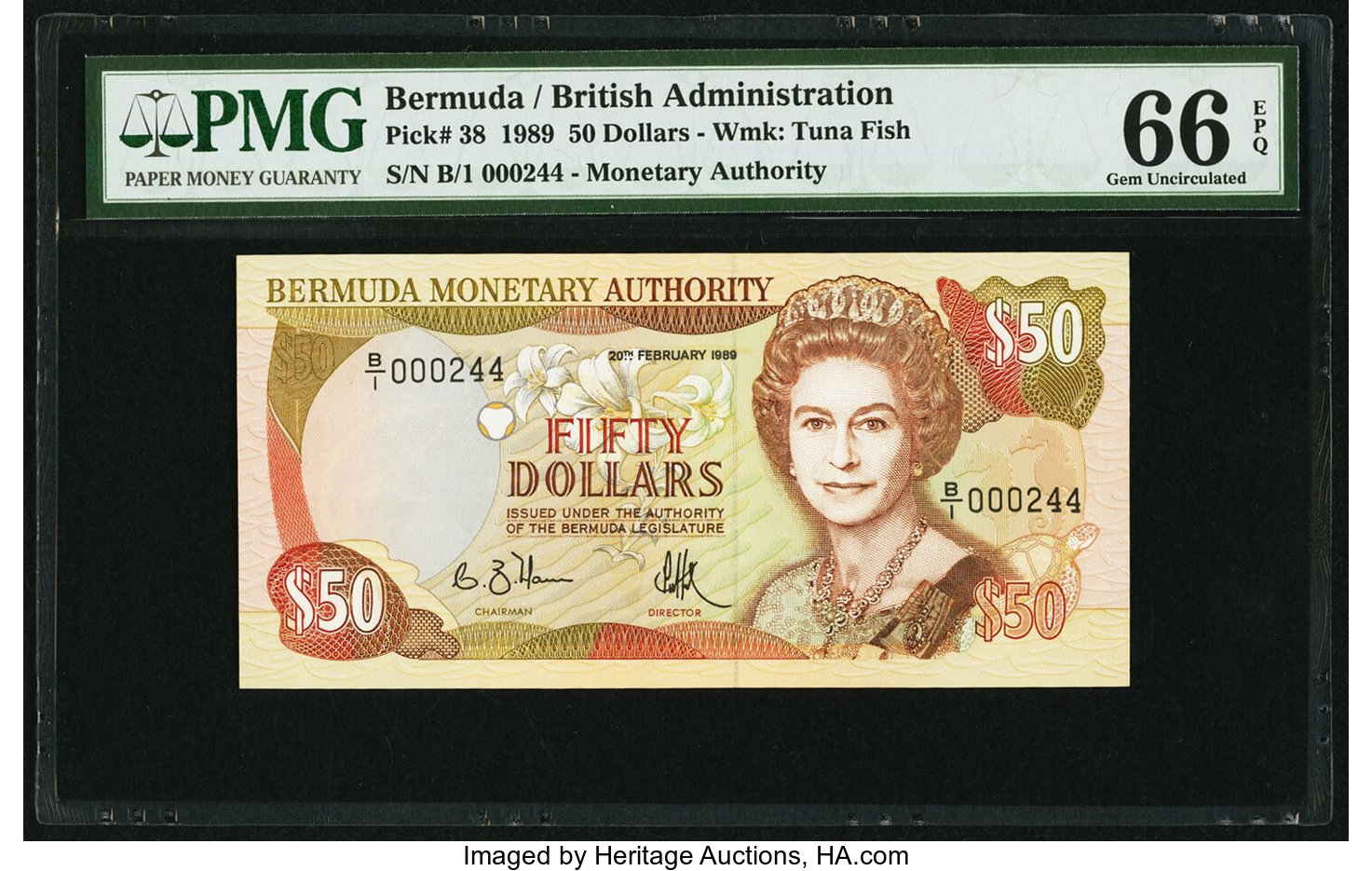 image for: Bermuda  50 dollars (B212a)