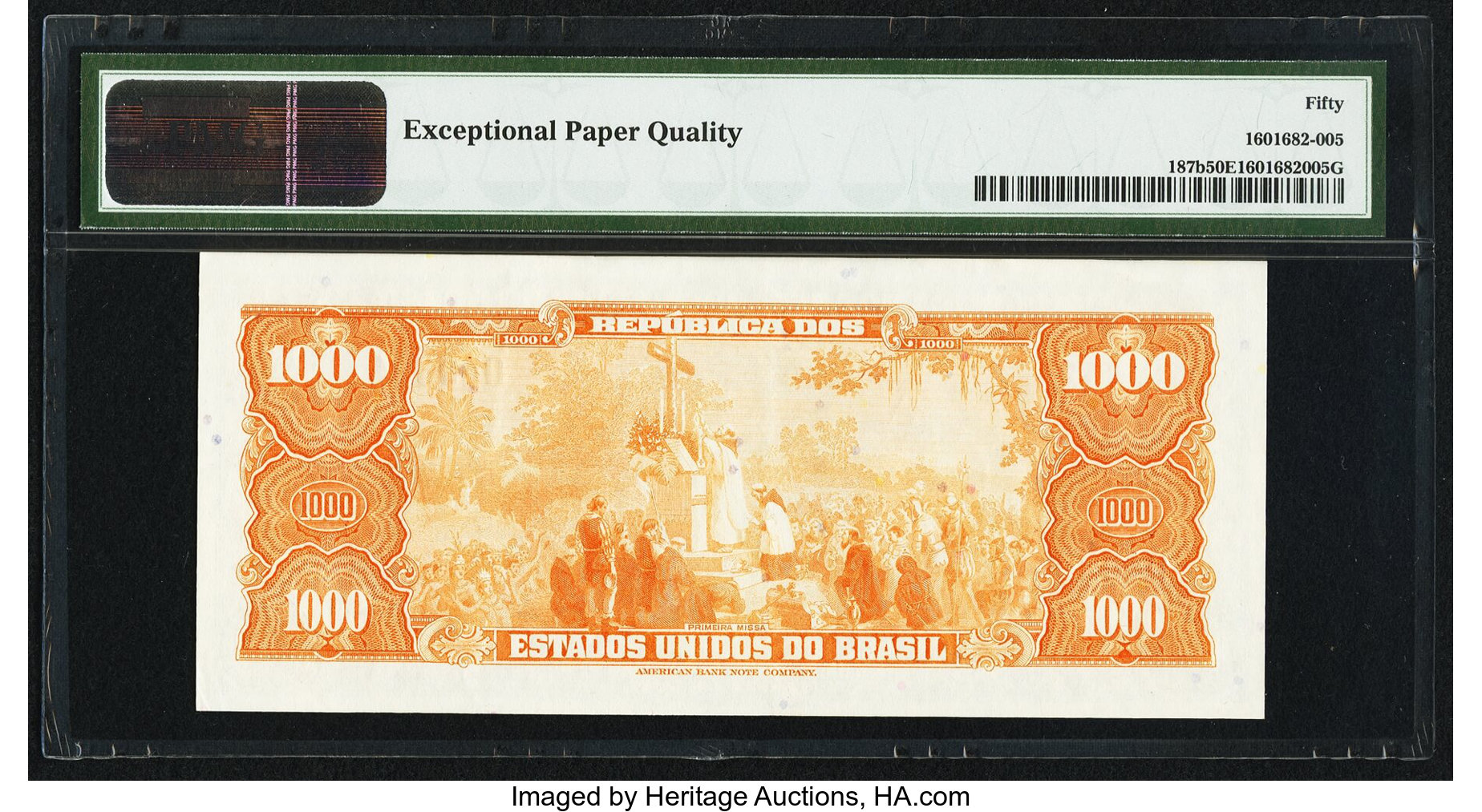 image for: Brazil  1 cruzeiro novo on 1,000 cruzeiros (B807a)