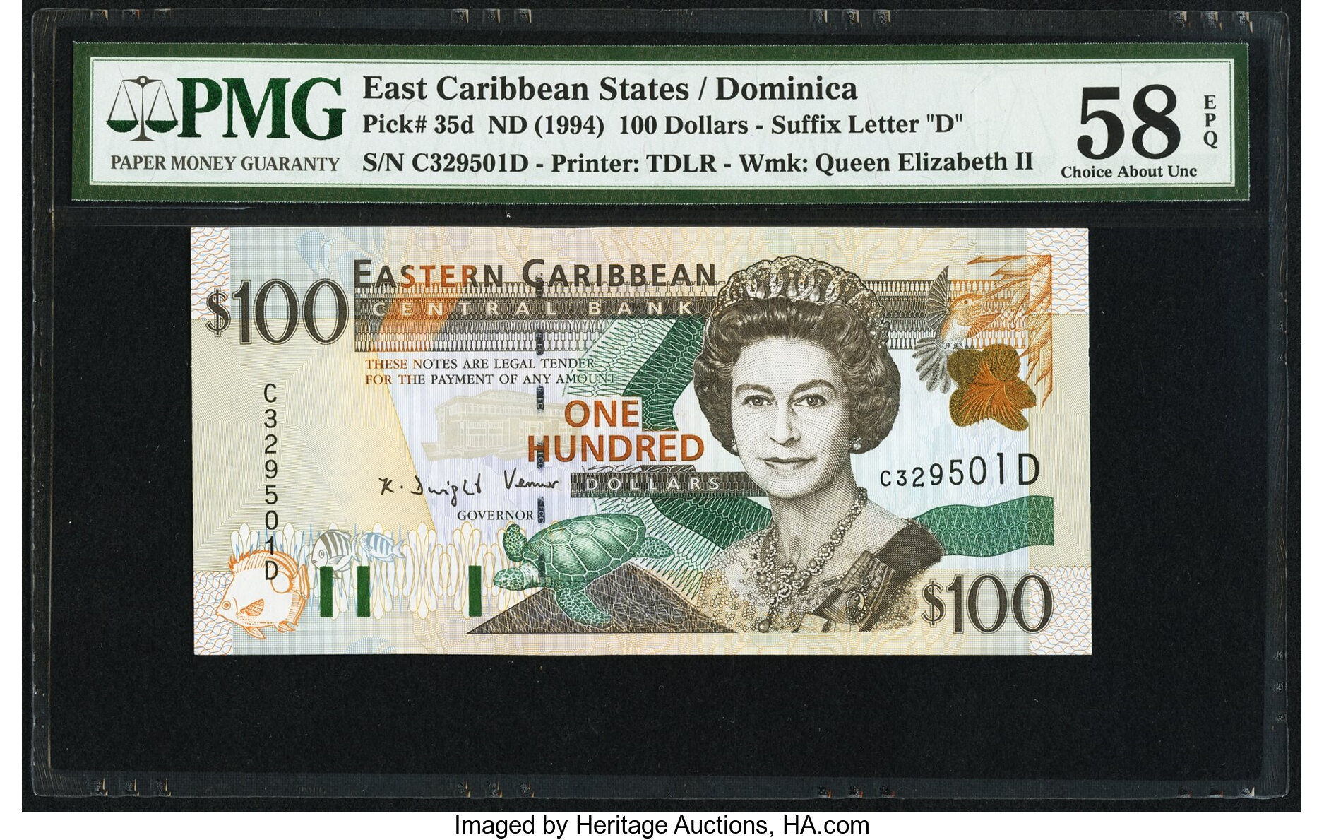 image for: East Caribbean States  100 dollars (B219a)