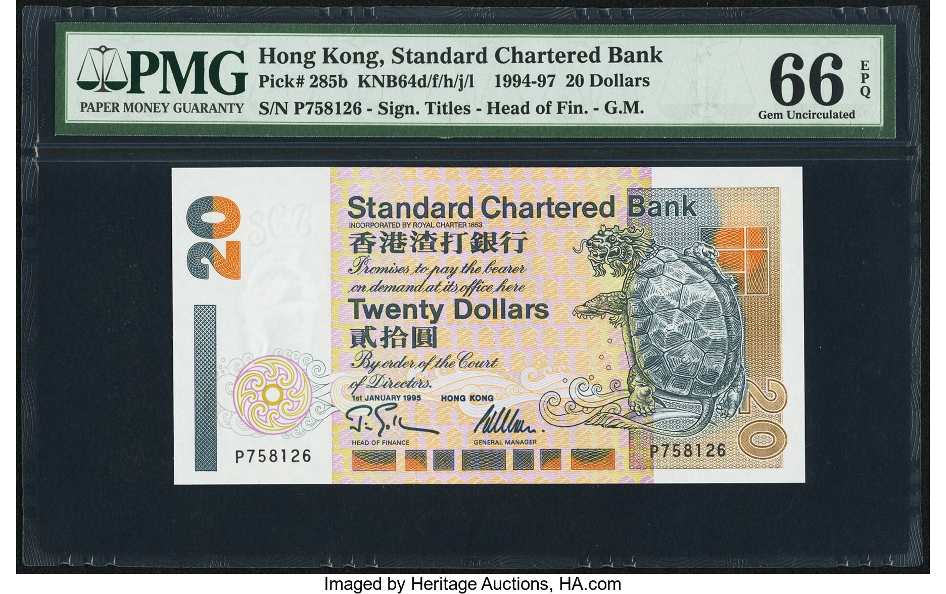 image for: Hong Kong  20 dollars (B408f)