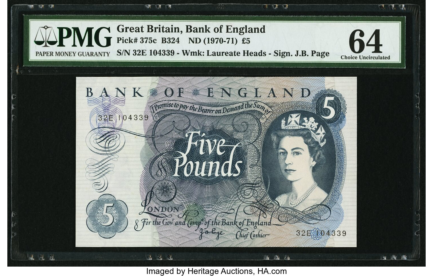 image for: United Kingdom  5 pounds (B181bs)