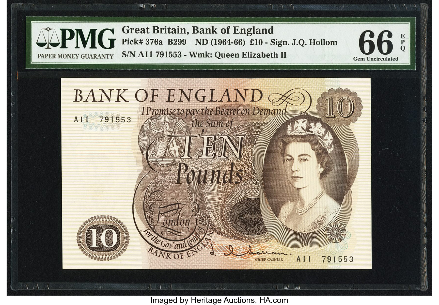 image for: United Kingdom  10 pounds (B182cs)