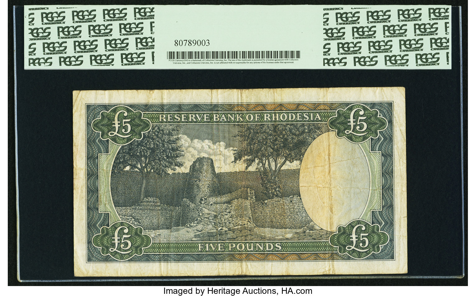 image for: Rhodesia  5 pounds(B106a)
