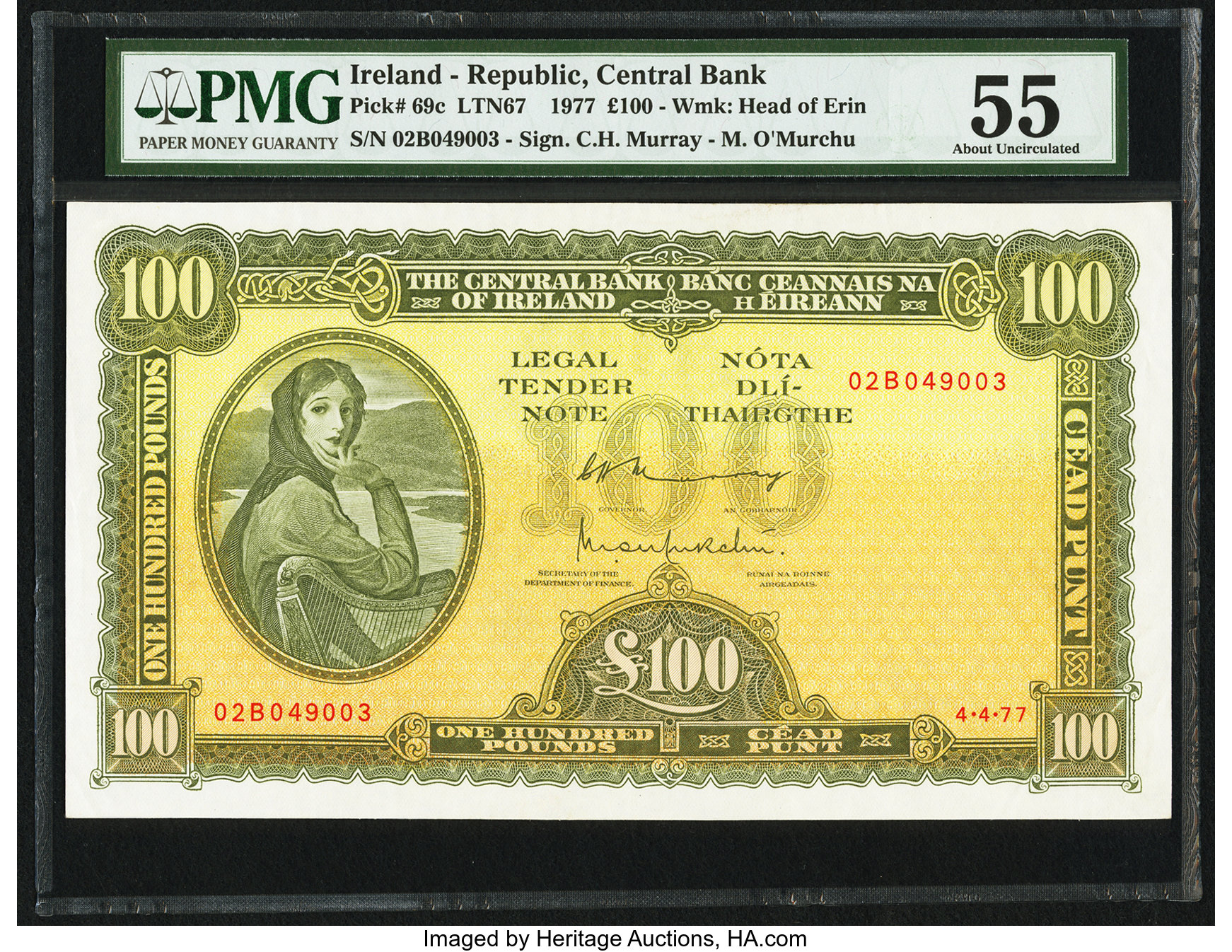 image for: Ireland, Republic of  100 pounds (B214as1)