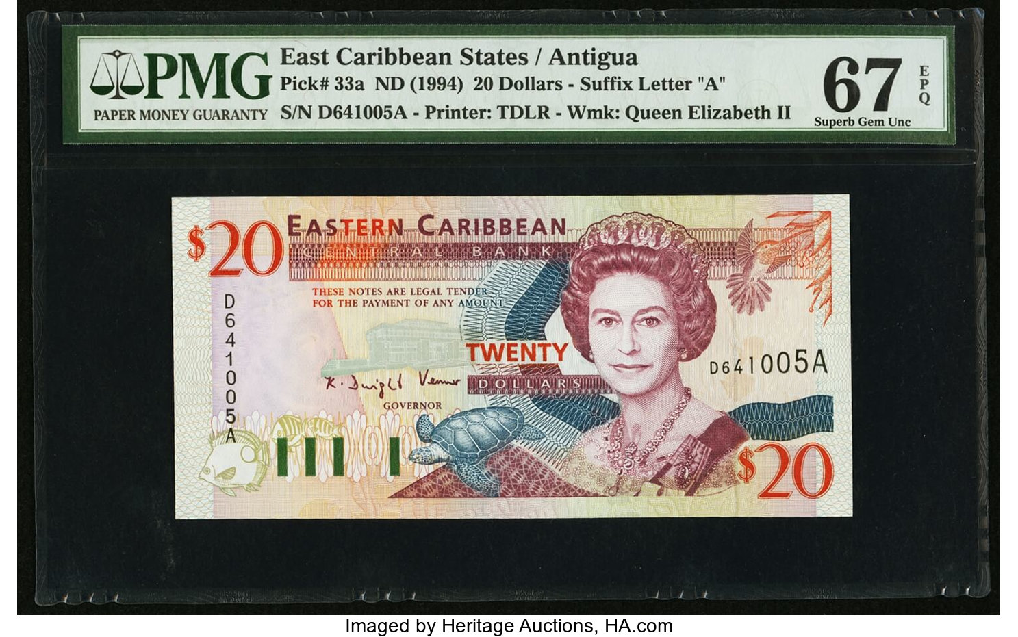 image for: East Caribbean States  20 dollars (B217k)