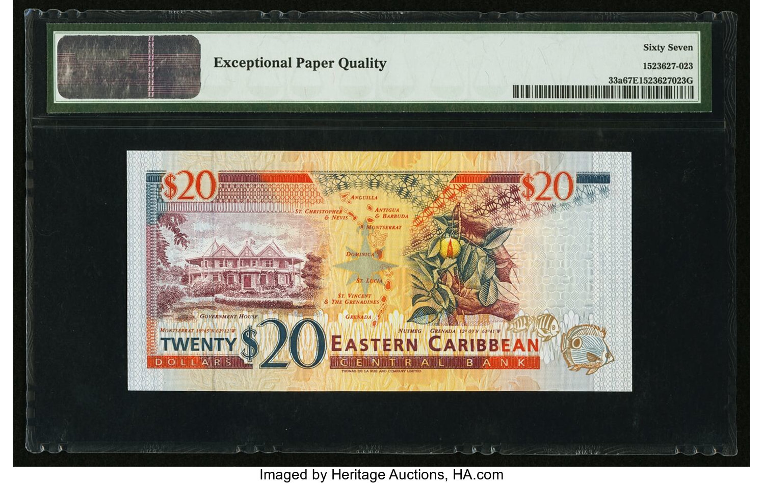 image for: East Caribbean States  20 dollars (B217l)