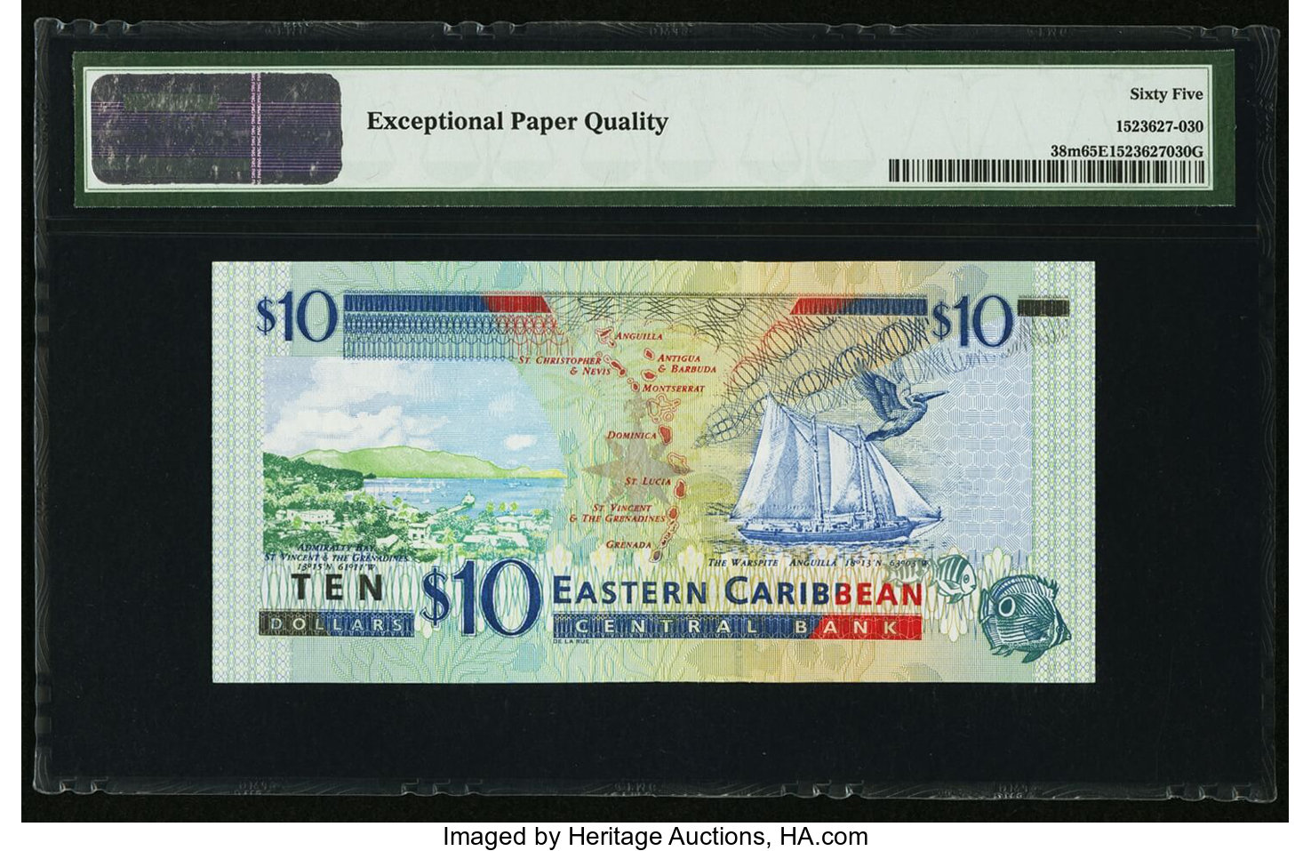 image for: East Caribbean States  10 dollars (B222k)