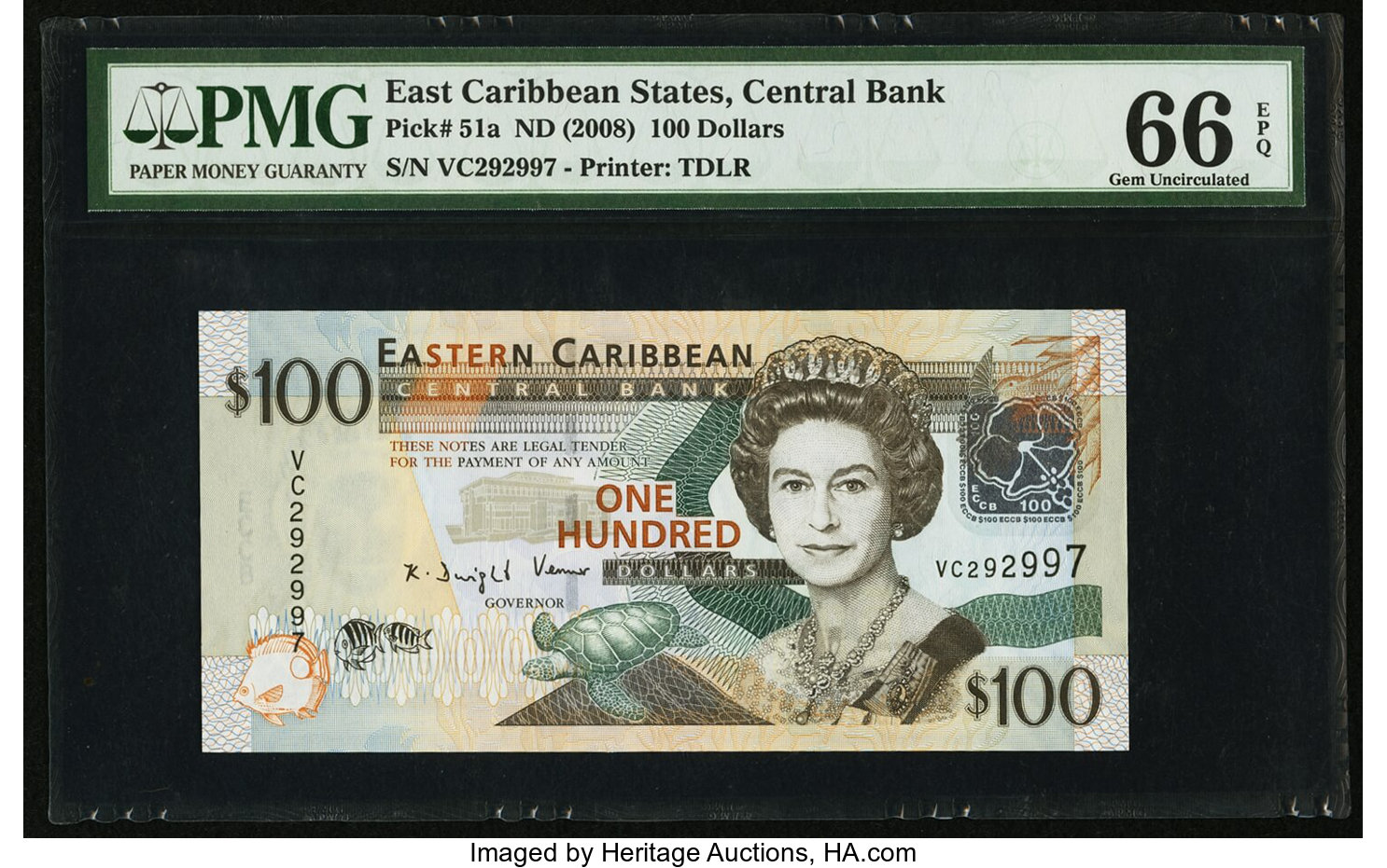 image for: East Caribbean States  100 dollars (B235a)