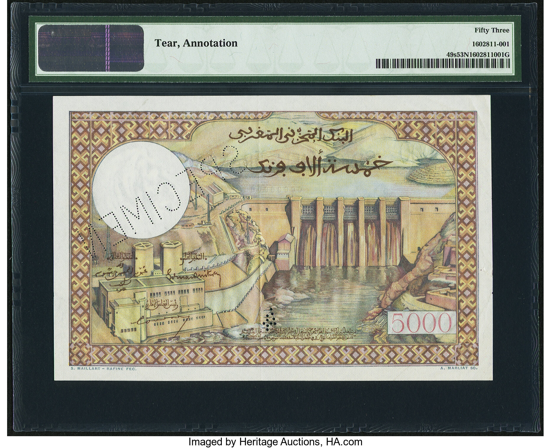 image for: Morocco  500 francs(B231as)