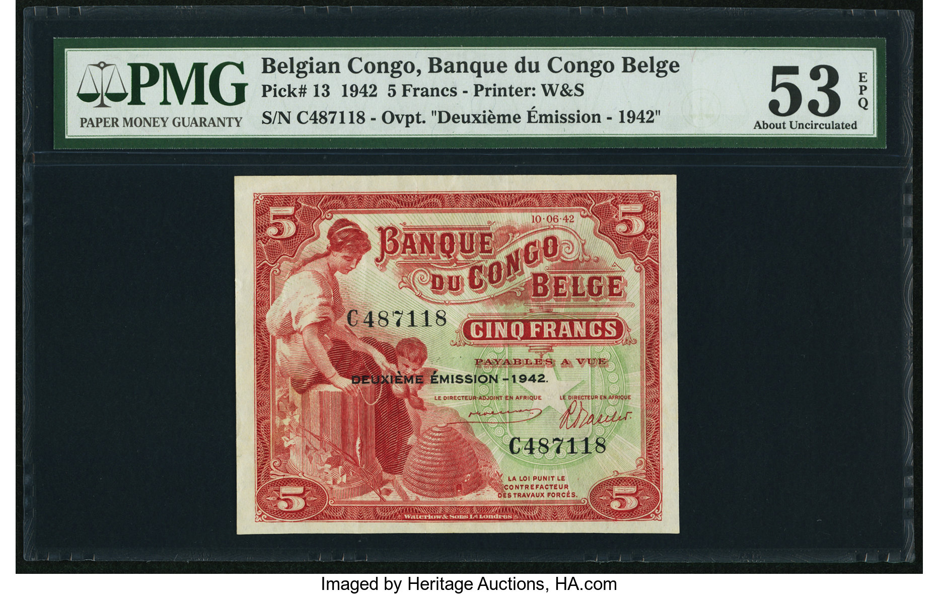 image for: Belgian Congo  5 francs(B210g)