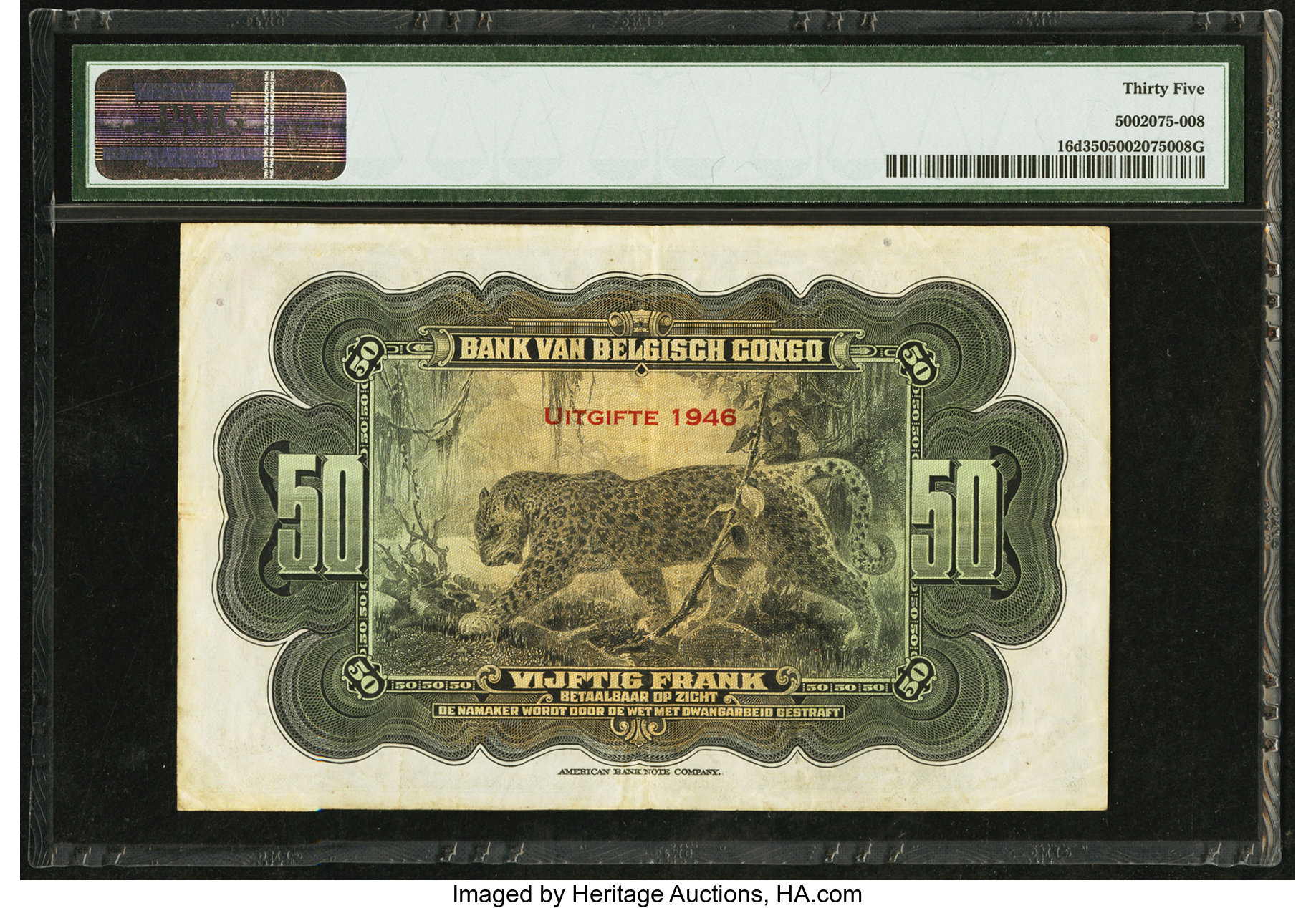 image for: Belgian Congo  50 francs(B218as1)